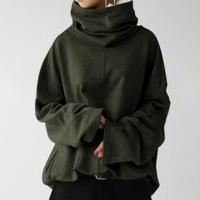 R&B | Trendy Unifarbener Rollkragenpullover