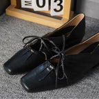 Damen elegante Slip-On Ballerinas mit kunstvollem Riemendetail