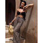 Damen Strandhose mit modischem ZR&Bra-Muster R&B
