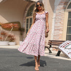 Damen Maxi-Kleid mit romantischen Volantärmeln und floralem Design R&B