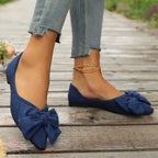 Damen Ballerinas mit eleganter Schleifenapplikation und spitzem Zehenbereich