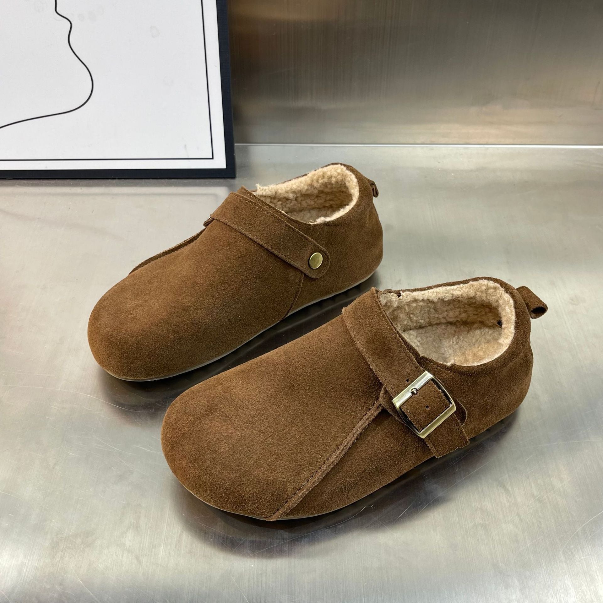 Damen Komfortable Clogs mit weichem Innenfutter und praktischem Schnallenverschluss R&B