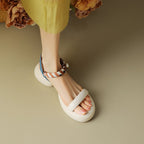 Damen modische Sandalen mit innovativem Riemchen-Design und komfortablem Absatz