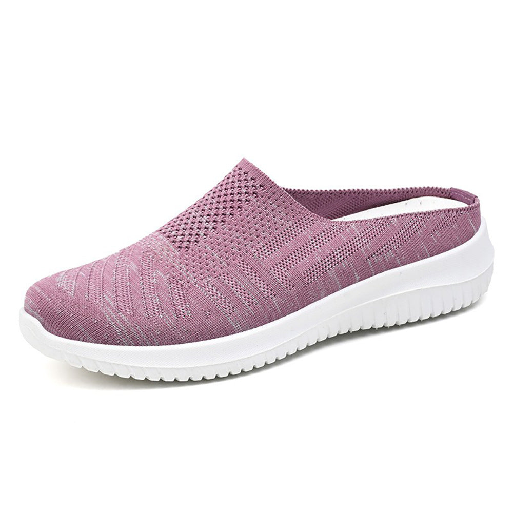 Damen Bequeme Stretch Slipper mit atmungsaktivem Strickdesign R&B