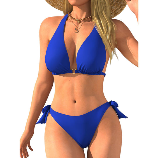 Damen Triangel-Bikini mit Rückenband und sinnlichem V-Ausschnitt R&B