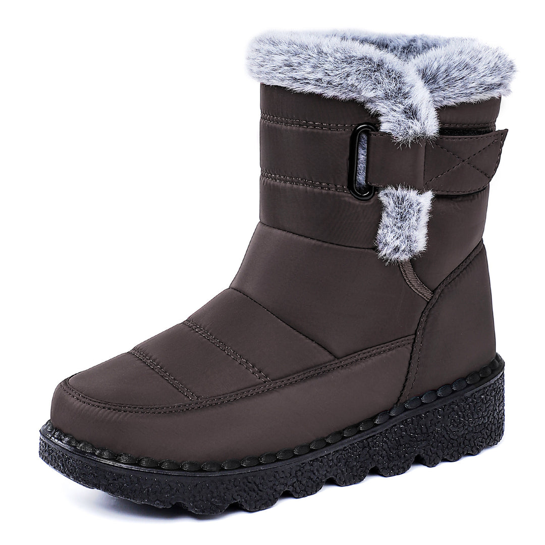 Damen Warmgefütterte Winterstiefel mit rutschfester Sohle und verstellbarem Riemen R&B