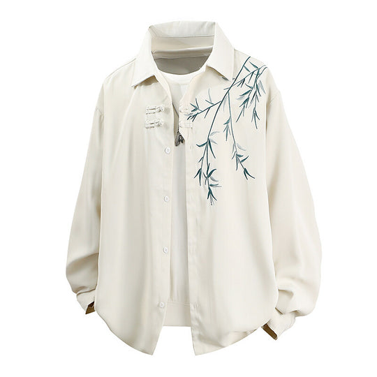 Damen Blusenjacke mit stilvollem Blumenmuster und weichem Stoff R&B