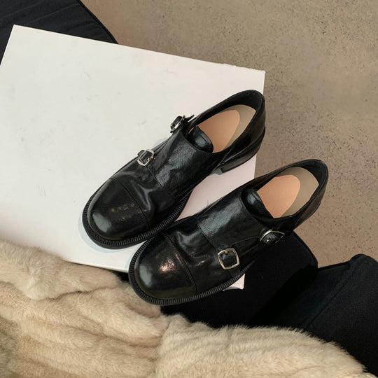 Damen elegante Schnürschuhe mit dekorativen Schnallen R&B