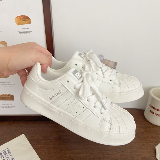 Damen Sportliche Sneakers mit dickem Sohlenprofil und atmungsaktiver Obermaterialstruktur R&B