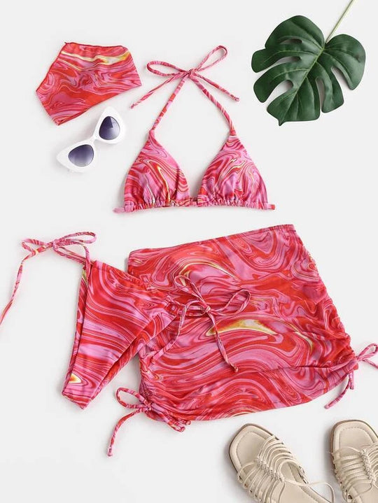 Damen Bikini-Set mit verspieltem Schnitt und modischen Akzenten R&B