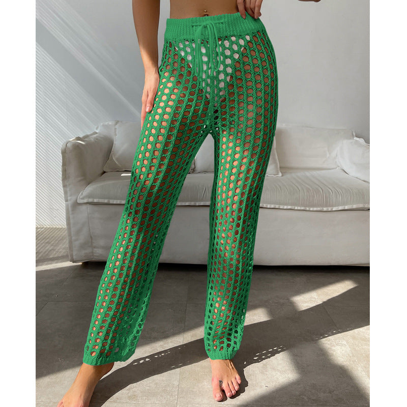 Damen Häkel-Sommerhose mit weitem Schnitt und elastischem Bund R&B
