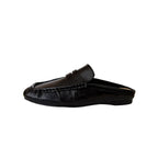Damen Mokassins aus hochwertigem Leder mit elegantem Riemendesign