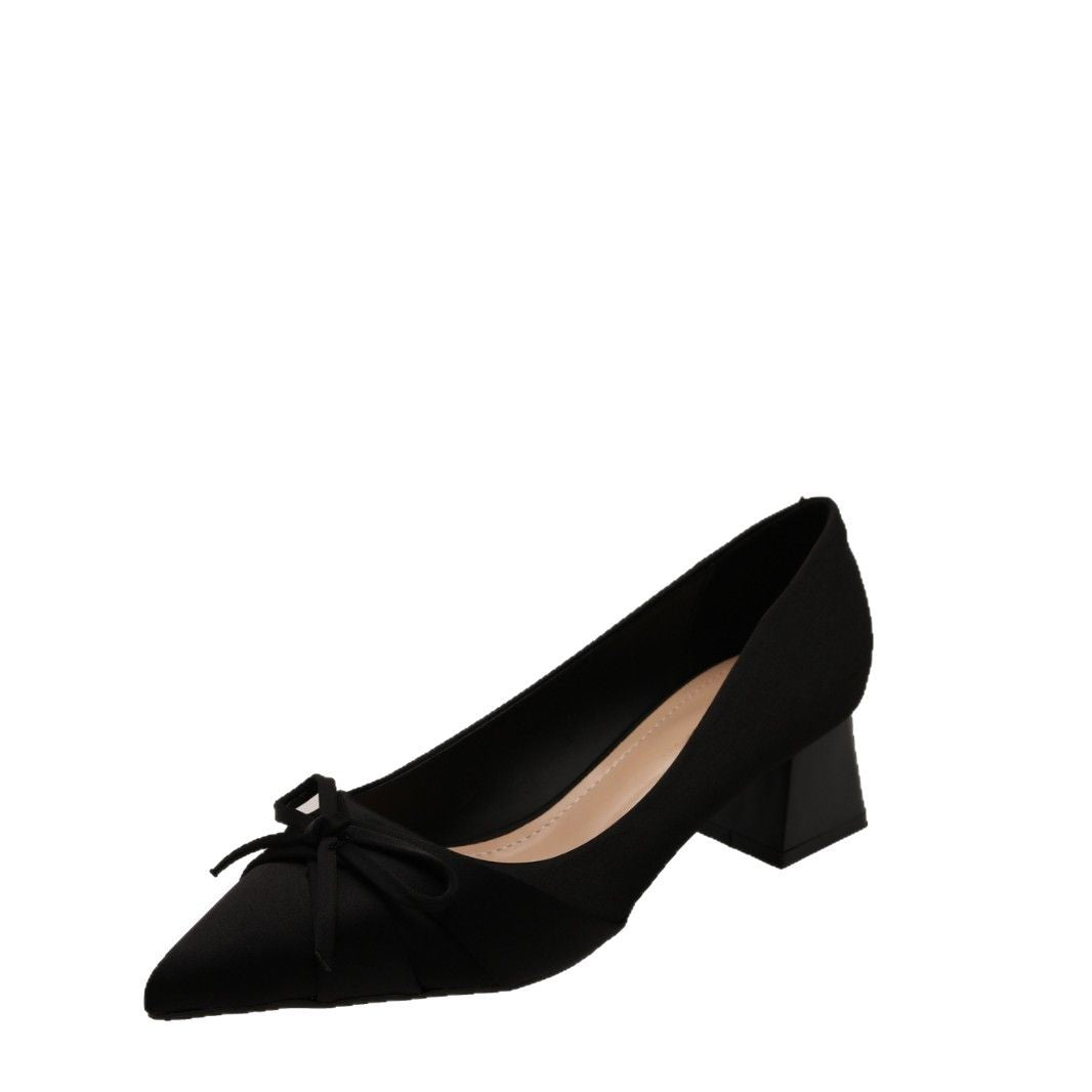 Damen Elegante Pumps mit zartem Schleifen-Detail und komfortablem Blockabsatz R&B