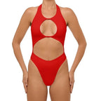 Damen Einteiler Badeanzug mit Cut-Out-Design R&B