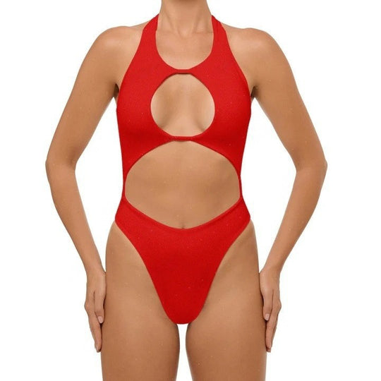 Damen Einteiler Badeanzug mit Cut-Out-Design R&B