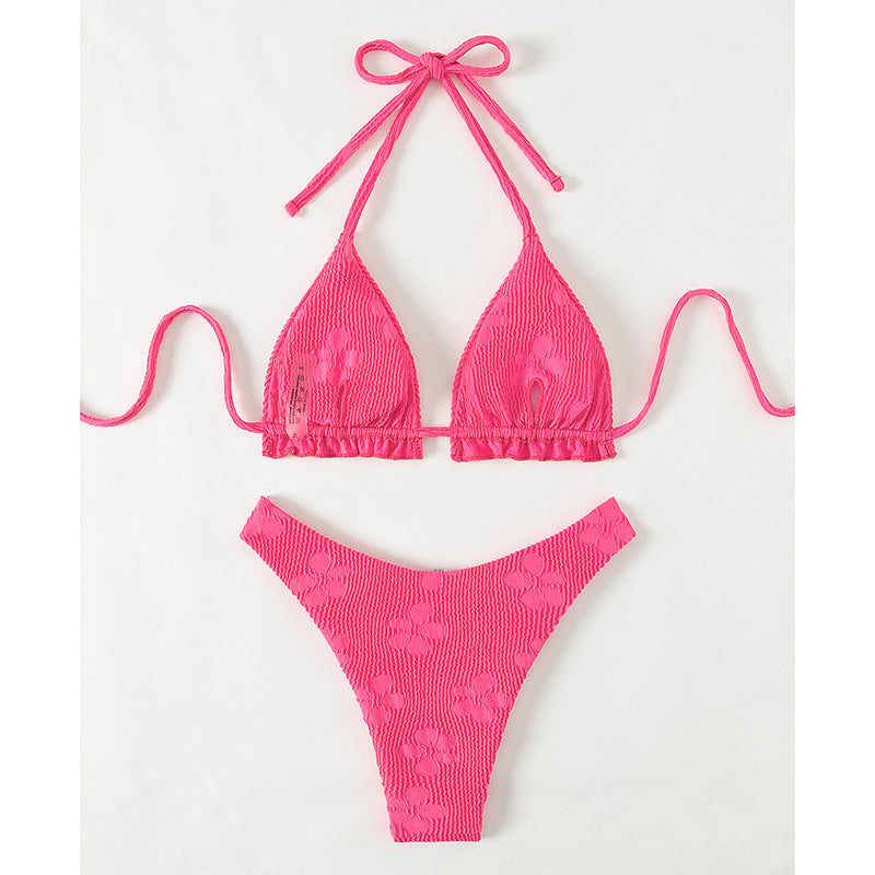Damen Triangel-Bikini mit raffinierten Rüschen- und Bindedetails R&B