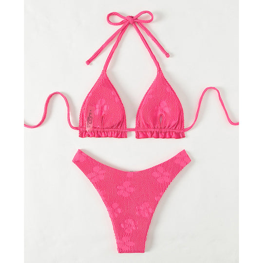 Damen Triangel-Bikini mit raffinierten Rüschen- und Bindedetails R&B