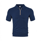 Herren Polo-Shirt mit elegantem Reißverschluss und strukturiertem Design R&B