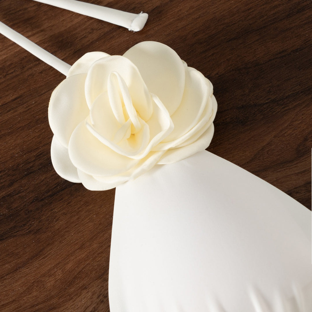 Damen Triangel-Bikini mit verspielten Blumenapplikationen R&B
