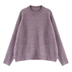 Damen Oversized Strickpullover mit weitem Schnitt und hohen Bündchen R&B