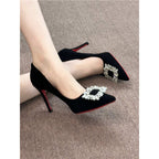 Damen elegante High Heel Pumps mit funkelndem Strassdetails R&B