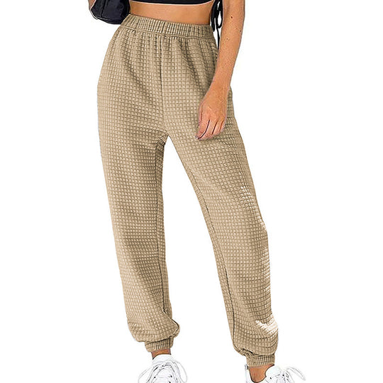 Damen Freizeit-Hose mit strukturiertem Stoff und elastischem Bund R&B