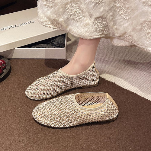 Damen komfortable Sneakers mit funkelnden Strass-Akzenten R&B