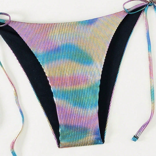 Damen Funktionsfähiger Triangel-Bikini mit stylischem Farbverlauf R&B