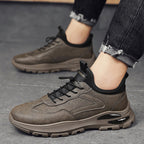 Herren Sportliche Leder Sneakers mit dämpfender Sohle R&B