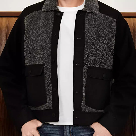 Herren lässige Fleece-Jacke R&B