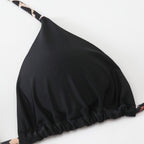Damen Triangel-Bikini-Set mit kreativem Bindesystem und hohem Beinausschnitt R&B