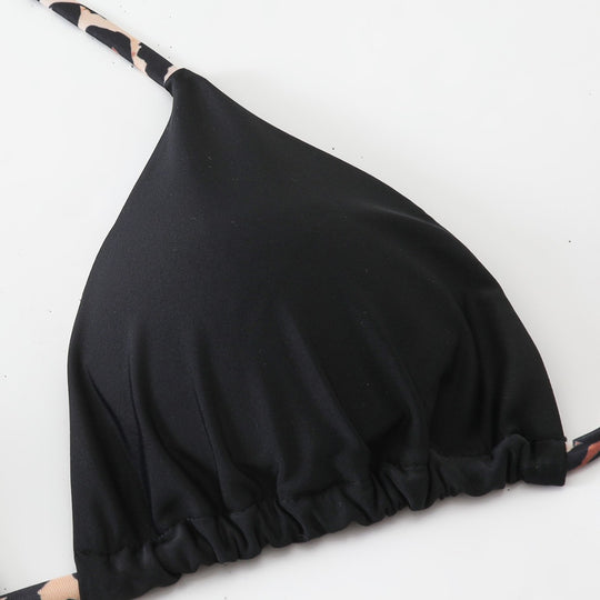 Damen Triangel-Bikini-Set mit kreativem Bindesystem und hohem Beinausschnitt R&B