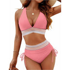 Damen Triangel-Bikini mit verstellbaren Riemen und moderner Rüschenoptik R&B