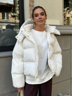 R&B | Kurze Kapuzen Puffjacke