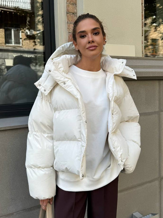 R&B | Kurze Kapuzen Puffjacke