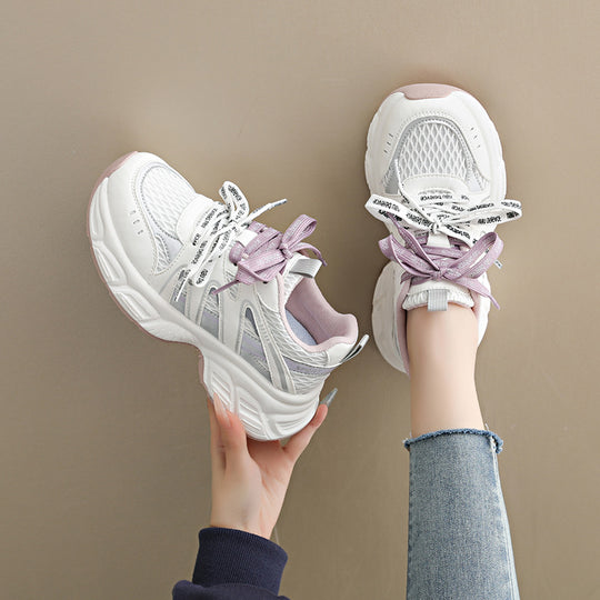 Damen Sportliche Lifestyle Sneakers mit atmungsaktiver Mesh-Oberfläche und dämpfender Sohle R&B