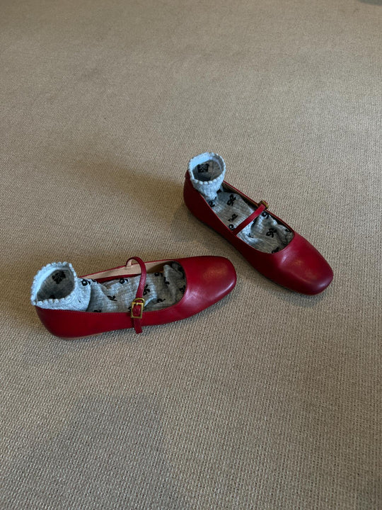Damen elegante Mary Jane Ballerinas mit praktischer Schnallenverzierung R&B
