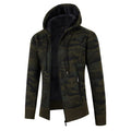 Herren lässige Jacke mit Fleece-Futter und Camouflage-Muster