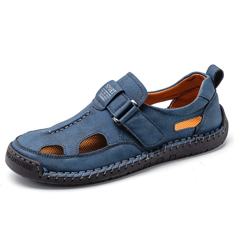 Herren Sportliche Leder-Sandalen mit ergonomischer Sohle R&B