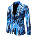 Herren Blazer mit auffälligem Marmormuster und elegantem Schnitt
