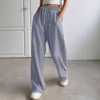 Damen Weite Streifen-Hose R&B