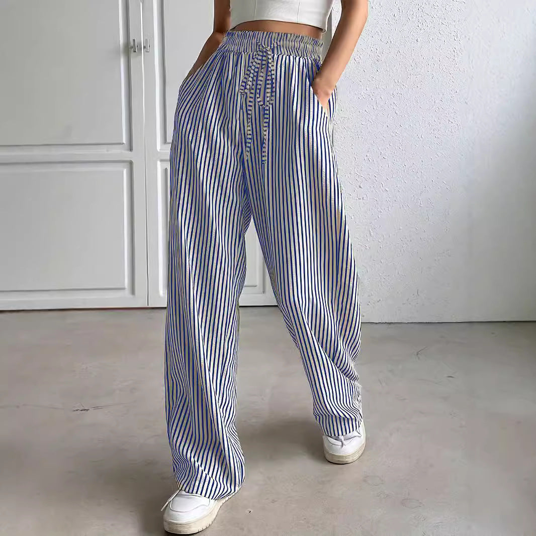 Damen Weite Streifen-Hose R&B