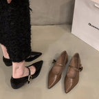 Damen elegante Ballerinas mit modischem Riemchen und komfortablem Fußbett EB