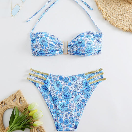 Damen Bandeau-Bikini mit verstellbaren Trägern und elegantem Schnitt R&B