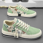 Damen lässige Sneakers mit kunstvollem Muster und stabiler Sohle R&B