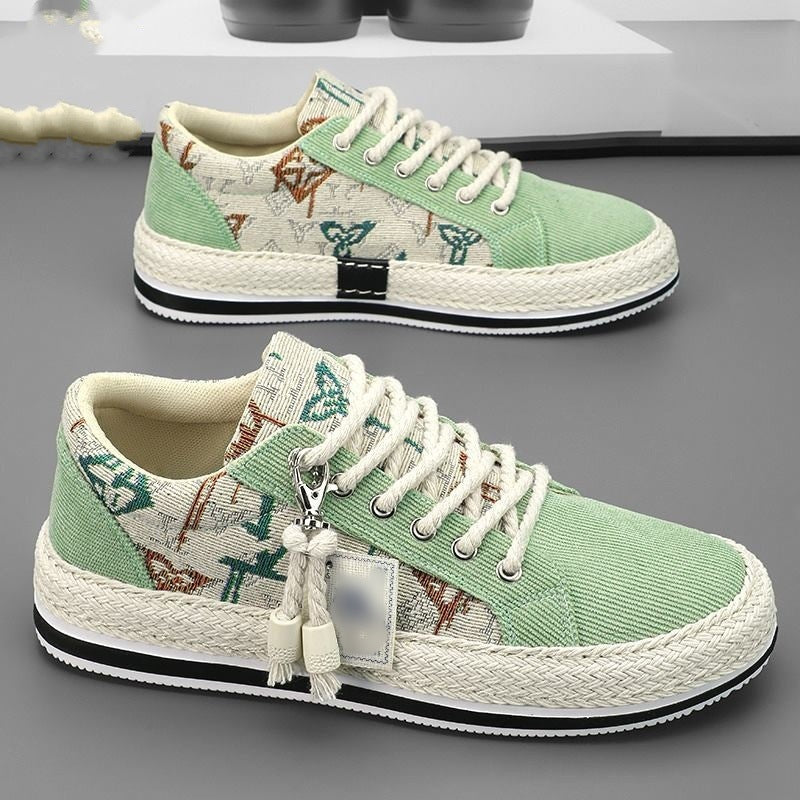 Damen lässige Sneakers mit kunstvollem Muster und stabiler Sohle R&B