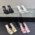 Damen elegante High Heel Sandalen mit gekreuzten Riemen R&B
