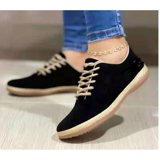Damen Bequeme Sneakers mit lässiger Lederrand R&B