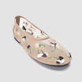 Damen Ballerinas mit floralem Stickmuster und bequemem Innenfutter R&B