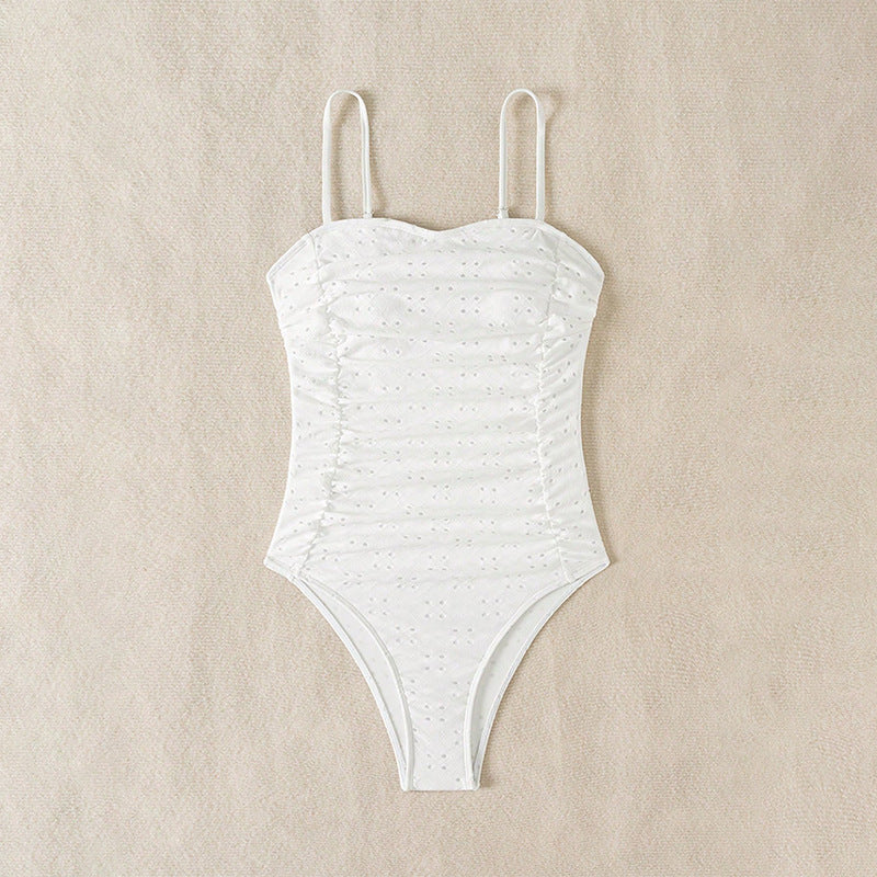 Damen Einteiler Badeanzug mit elegantem Rüschendesign R&B